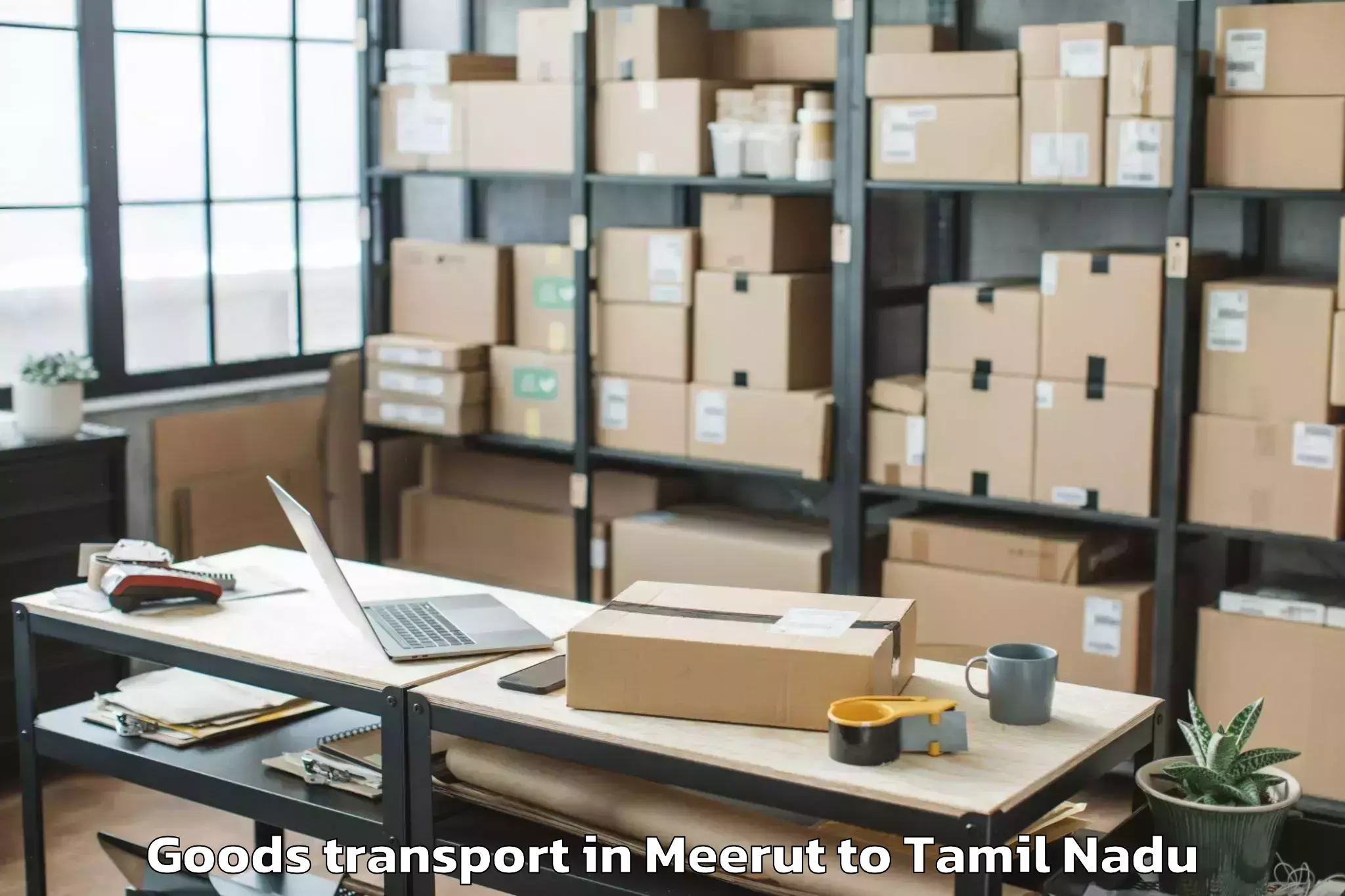 Top Meerut to Andippatti Goods Transport Available